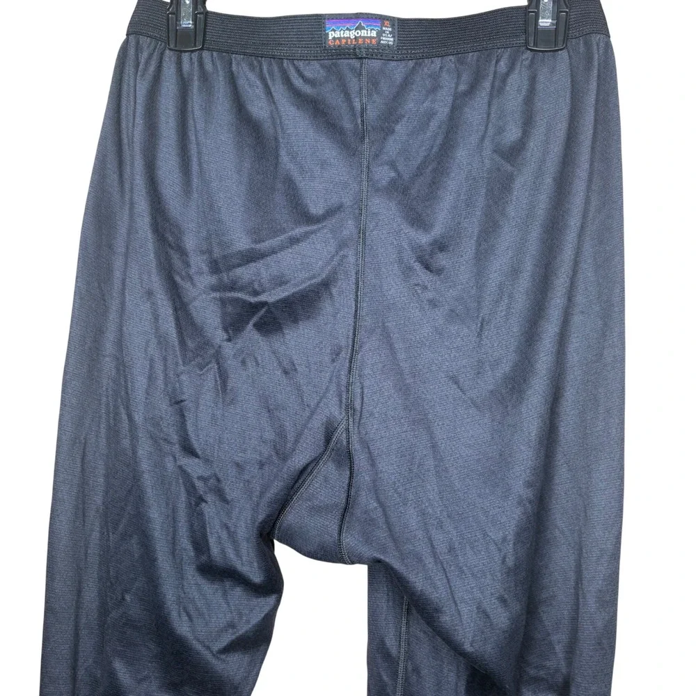 Patagonia Capilene Mens XL Black Base Layer Thermal Pants‎ Made in USA